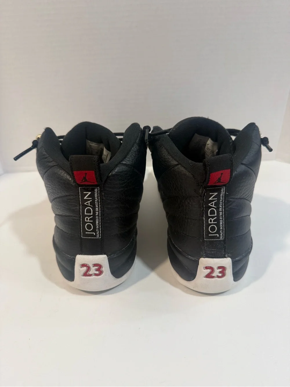 Jordan Air Jordan 12 Retro Black/White Mid Top Sneakers 7Y Style Code 153265-006